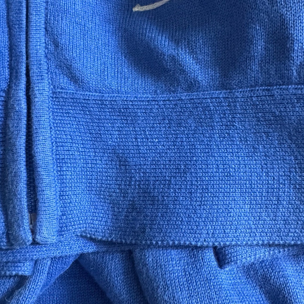 Vtg‎ Dressbarn Womens Christmas Cardigan S Blue Snowman Beaded Knit Ugly Sweater - Picture 10 of 10